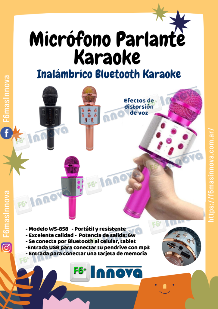 Microfono Inalambrico de Karaoke Inova