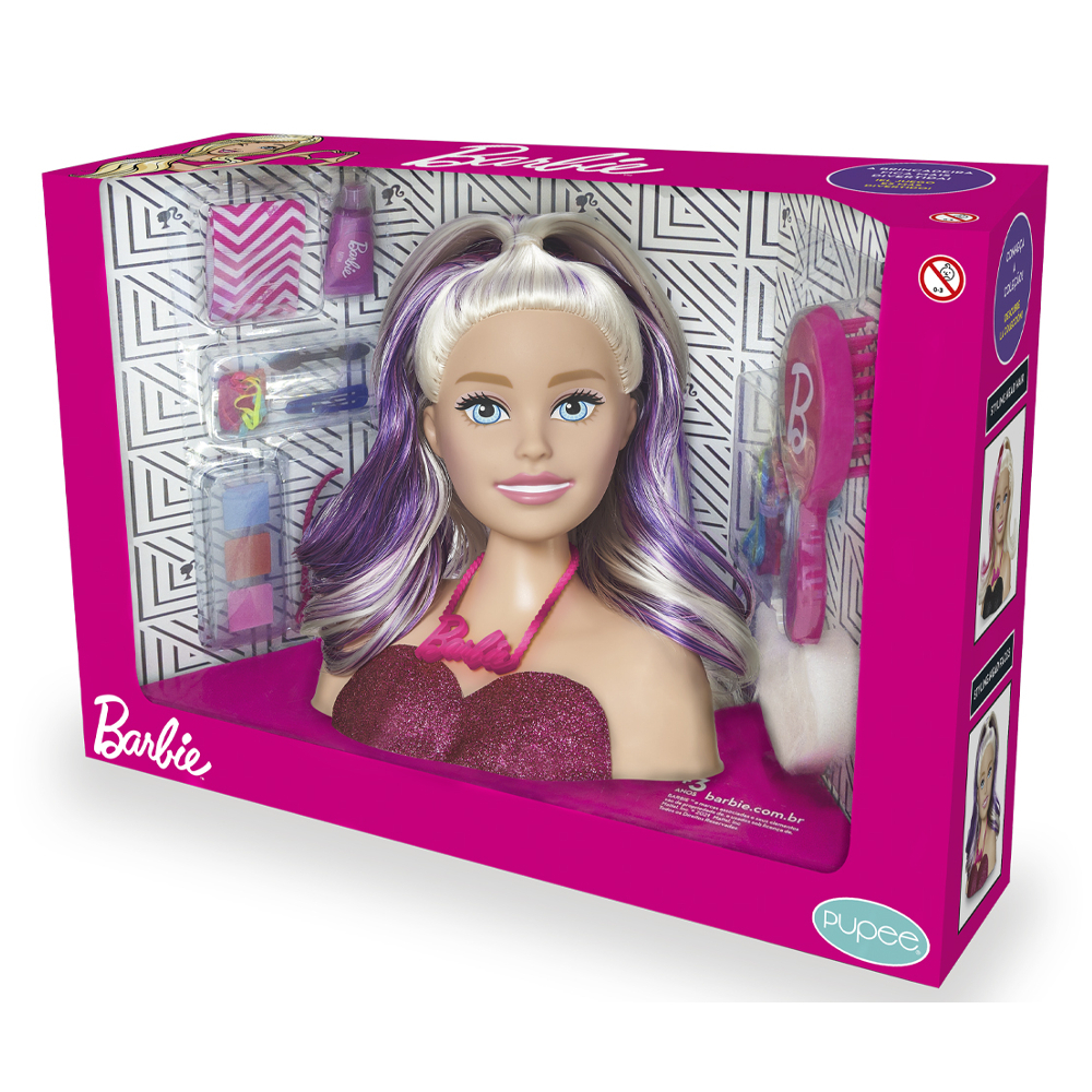 Boneca Barbie Busto Pentear Maquiar Maquiagem Mattel