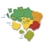 Mapa do Brasil 3D Plástico - comprar online