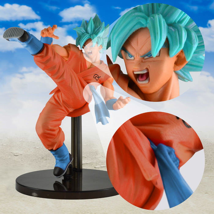 Goku Super Sayajin Blue Deus Azul Dragon Ball Blocos Boneco