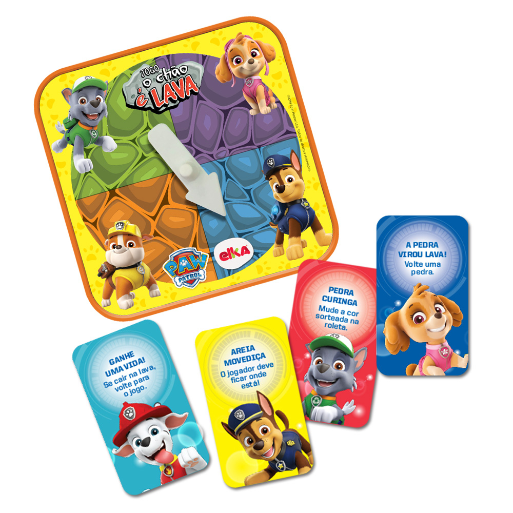 Jogo de Cartas Infantil Jogo Patrulha Canina 33 Cartas 6 em 1