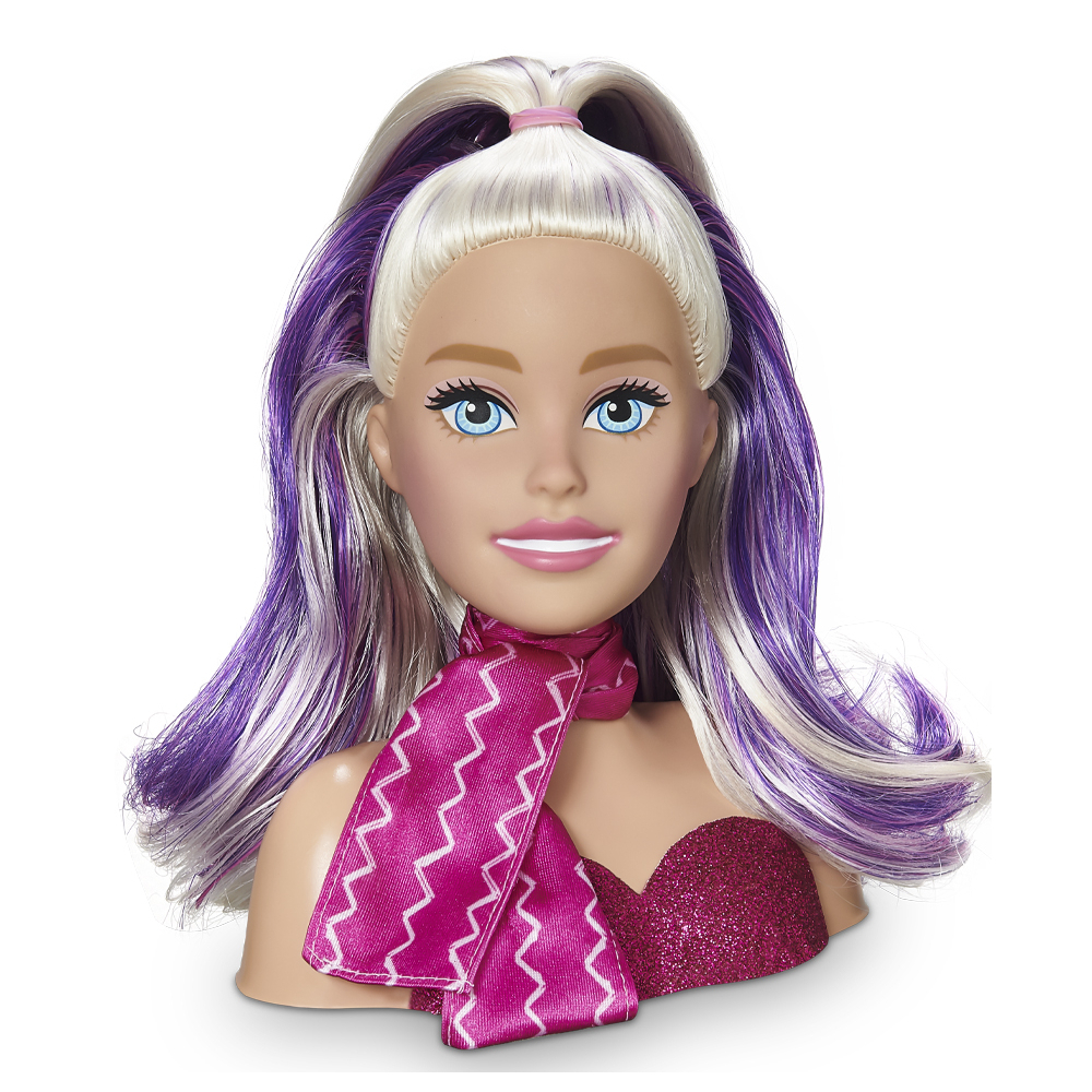 Boneca Barbie Maquiar E Pentear Busto 3 Acessorios - Pupee