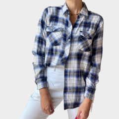 Camisa Flanela Xadrez Azul - Forever21 - comprar online