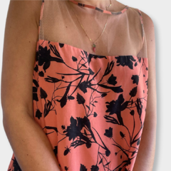 Vestido Coral em Seda - Animale - Fridaria Second Hand Store