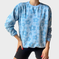 Moletom Azul Floral NOVO - Forever21 na internet