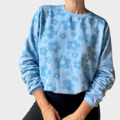 Moletom Azul Floral NOVO - Forever21