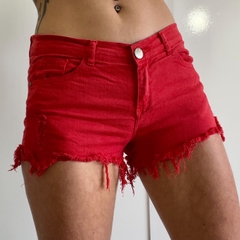 Short Jeans Vermelho - Zara - comprar online