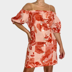 Vestido Vermelho e Rosa NOVO - FARM - comprar online