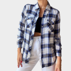 Camisa Flanela Xadrez Azul - Forever21