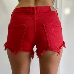 Short Jeans Vermelho - Zara - Fridaria Second Hand Store