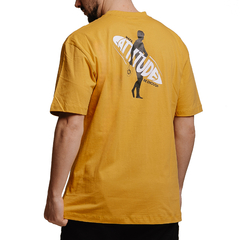 Camiseta Masculina Surfer Mabe Amarelo Mostarda - comprar online