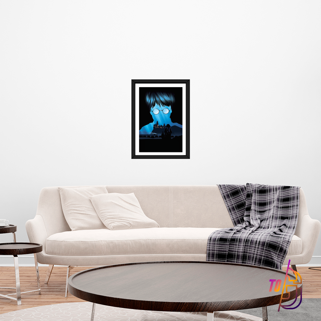 Quadro decorativo A4 Filme Harry Potter e a Pedra Filosofal no