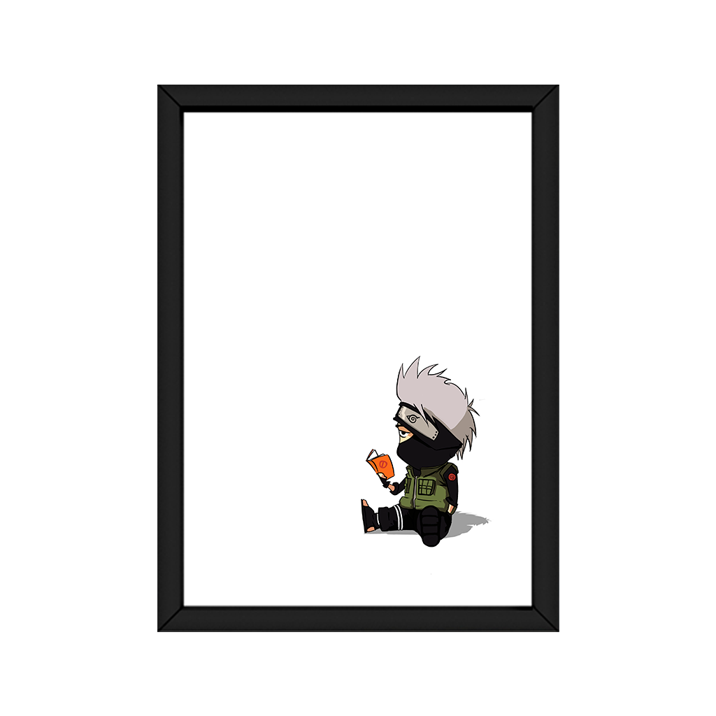 Quadro decorativo Kakashi Anime Naruto Arte Desenho para sala