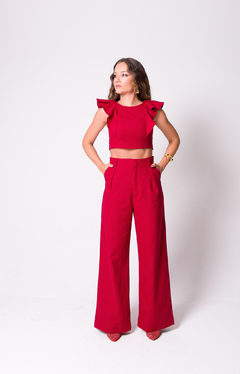 Cropped Nati - Vermelho Bordô - comprar online