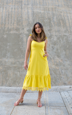 Vestido Denise - Amarelo Citrino