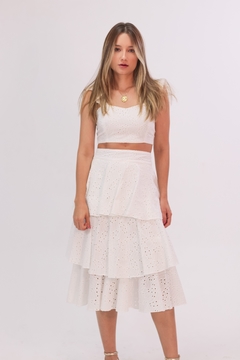 Saia Brenda Laise - Off White - comprar online