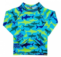 Remera Shark Attack Celeste Lima - Ocean5