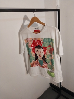 REMERA ESTAMPADA MUJER ZARA M