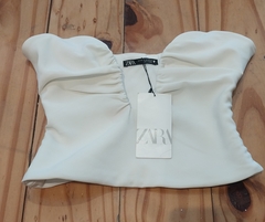 TOP BLANCO ZARA XS