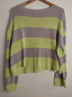 SWEATER RAYAS LILA LIMON