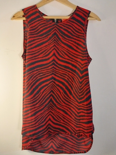 REMERA ANIMAL PRINT ROJO Y AZUL MICHAEL KORS S