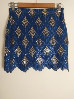 POLLERA LENTUELAS AZUL KIVANNA M - comprar online