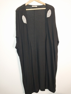 SACO NEGRO CON CHARRETERAS MILLIE - comprar online