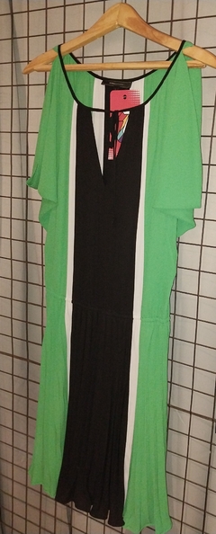 VESTIDO VERDE RAYAS BCBG M - comprar online