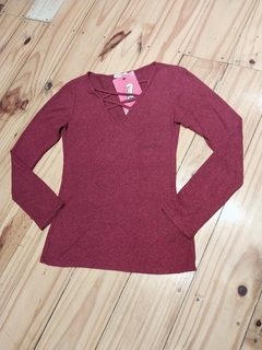 REMERA MANGA LARGA BORDO HEART & HIPS S