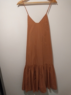 VESTIDO LARGO CAMEL DELUCCA 1