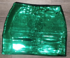 POLLERA VERDE LENTEJUELAS H&M 36