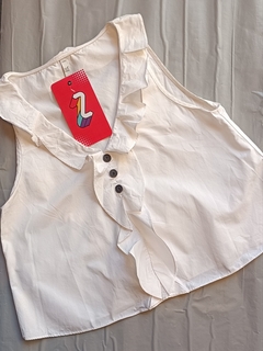 TOP BLANCO ZARA VOLADOS M