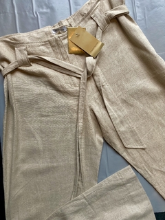 Pantalon Beige Lino Portsaid