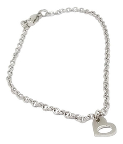 Pulsera de acero quirúrgico con dije corazón - Romminox