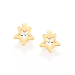 Aro Abridor Estrella Con Cristal Laminado Oro 18k Rommanel - comprar online