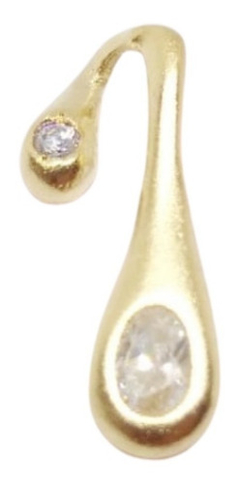 Dije gota con cristal swarovski lamiando oro 18k - Romminox