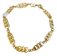 Pulsera de corazones laminado oro 18k - Romminox