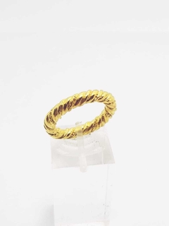 Anillo torzado laminado oro 18k - Romminox