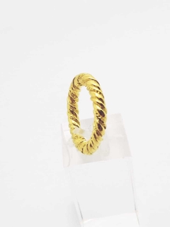 Anillo torzado laminado oro 18k - Romminox - comprar online