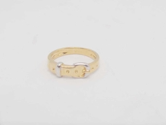 Anillo cinturón laminado oro 18k - Romminox