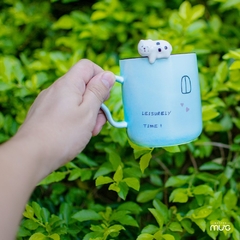 Imagem do Caneca Gatinho Leisurely Time - Azul