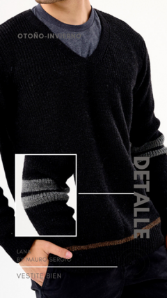 Sweater lana hombre escote V (talles S al XXL) - comprar online