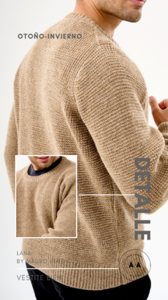 Sweater lana cuello redondo hombre (talles S al XXL) - comprar online