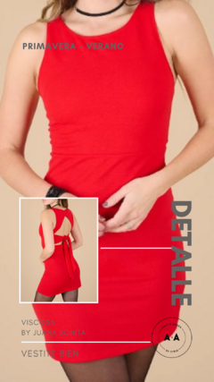 Vestido rojo midi - comprar online