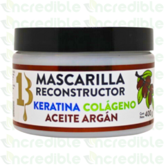 MASCARILLA RECONSTRUCTOR KERATINA-COLAGENO-ACEITE DE ARGÁN 400gr