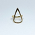 Anel Banhado a Ouro 18K Triangular