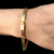 Bracelete Liso 6mm 21cm (Fecho Especial) (Banhada a Ouro 18k)