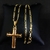 Corrente 3 Por 1 - 2mm 70cm (Fecho Lagosta) + Pingente Crucifixo Cheio 3cm x 2.5cm (Banhada a Ouro 18k) - comprar online