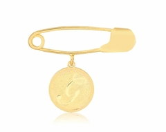 Pingente Alfinete com Medalha Letra