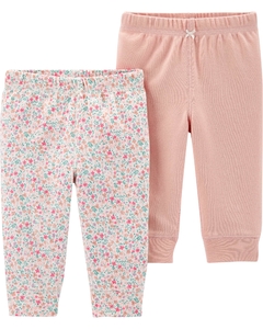 Conjunto 2 Calças Carter's Legging Rosa Floral